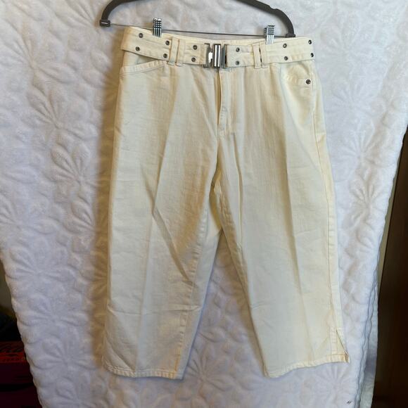 Liz Claiborne denim jacket and pants set white 100% cotton size M petite - Picture 5 of 7